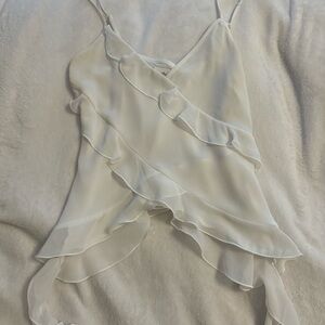 Wilfred White Ruffled Women's Top